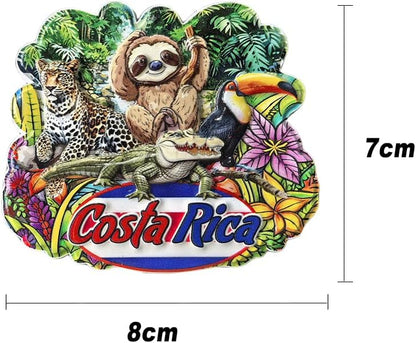 Costa Rica 3D Wild Animals Fridge Magnet Souvenir Gift,Resin Handmade Costa Rica Refrigerator Magnet Home & Kitchen Decoration Collection