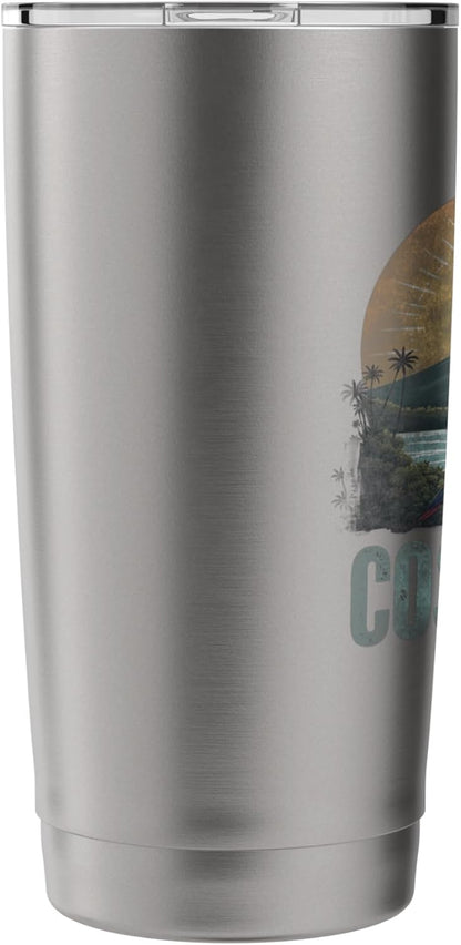 Retro Costa Rica Landscape Vintage Souvenir Stainless Steel Insulated Tumbler
