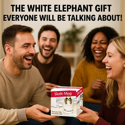 Funny Sloth Coffee Mug - Cute Sloth Gifts for Coworkers Women & Men - White Elephant Gifts for Adults, Funny Office Present