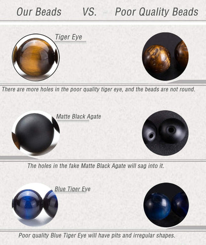 Men - Women 8Mm Natural Stone Lava Rock Diffuser Bracelet Elastic Yoga Agate Beads Bracelet Bangle