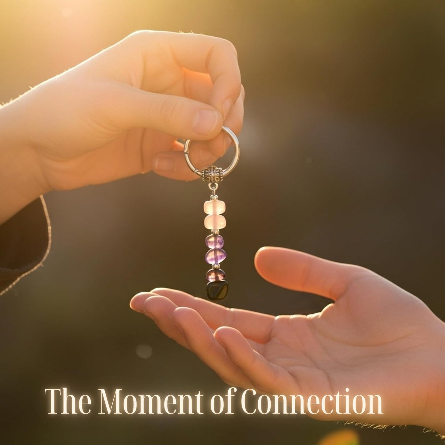 Keychain for Women – Unique Charm with Healing Crystals, Farewell Gift for Coworker, Pocket Positivity Accessory