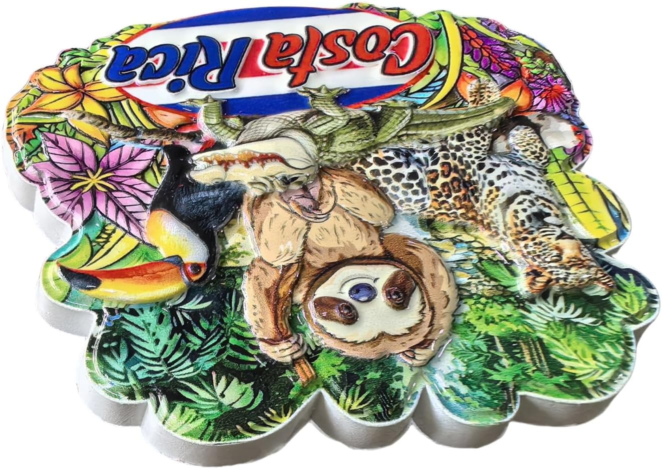 Costa Rica 3D Wild Animals Fridge Magnet Souvenir Gift,Resin Handmade Costa Rica Refrigerator Magnet Home & Kitchen Decoration Collection