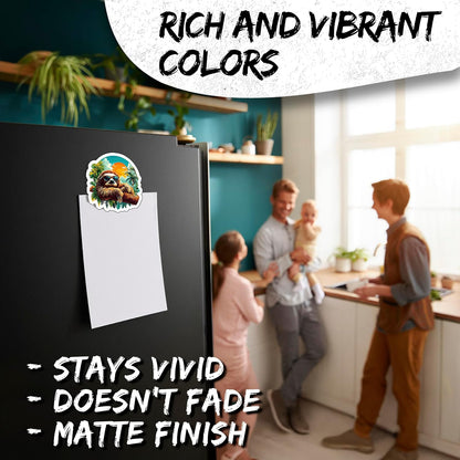 Sloth Magnet 4 Inch 2-Pack Lazy Climber – Strong Vinyl Decorative Animal Magnets for Fridge Locker Kitchen Office – Cute Fun Aesthetic Cool Durable & Long-Lasting Souvenir ID44999