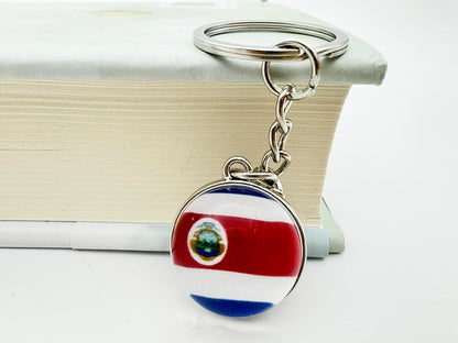 3 Pcs Costa Rica Flag Key Chain,Cool Keychain for Car Keys, Stainless Steel Keyrings & Keychains,Used for Home Decoration, Jewelry Hanging Decorations.
