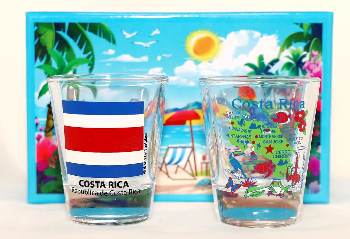 Costa Rica Boxed Shot Glass Set (Set of 2)