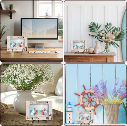 Costa Rica Picture Travel Frame, Beach Theme Frame, Family Vacation Picture Frame, Gifts for Couples, Couple Picture Frames 4X6, Wooden Photo Frame -L01