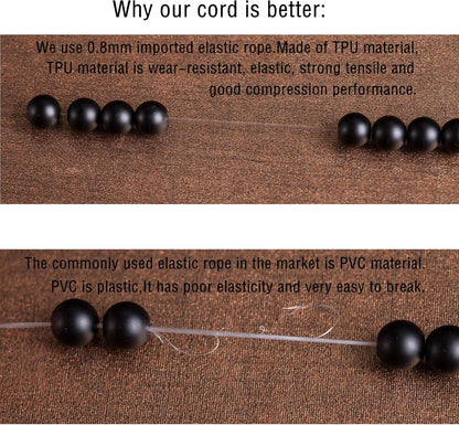 Men - Women 8Mm Natural Stone Lava Rock Diffuser Bracelet Elastic Yoga Agate Beads Bracelet Bangle