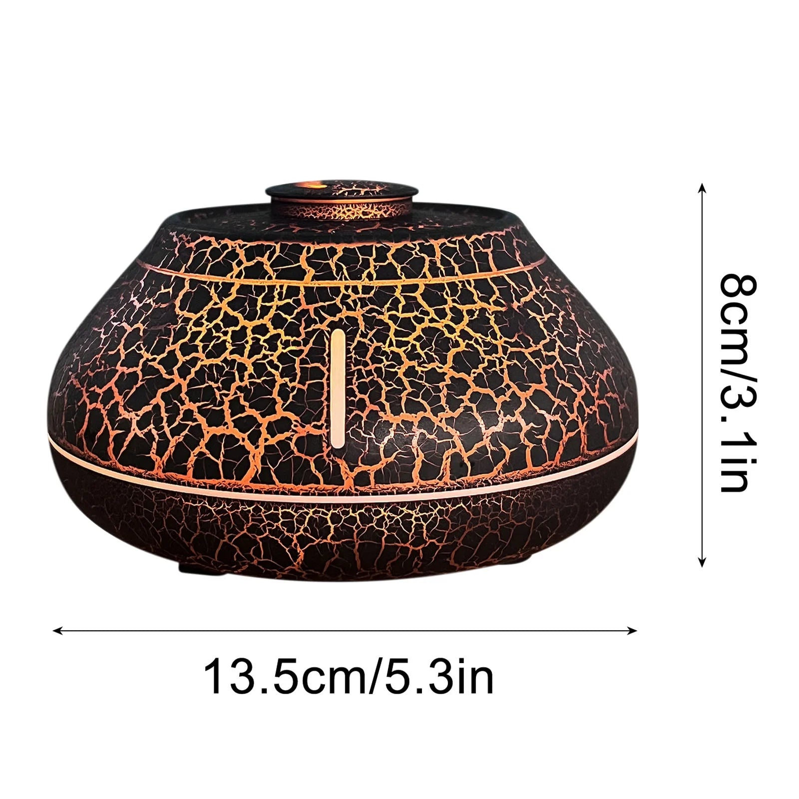 Upgraded Volcano Diffuser Flame Aromatherapy Humidifier Flame Diffuser 7 Colors Adjustabled Aroma Diffusers with Cold Mist Simulation & Flame Lamp Effect Room Home Bedroom Office Decor